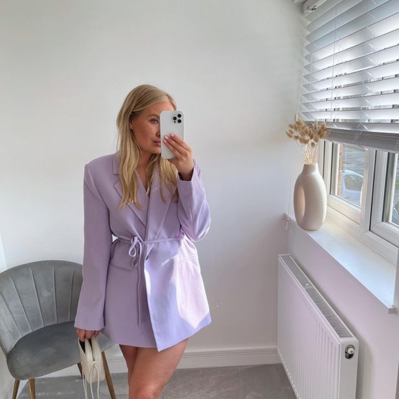 Zara STRAIGHT CUT BELTED BLAZER - Picture 7 of 16